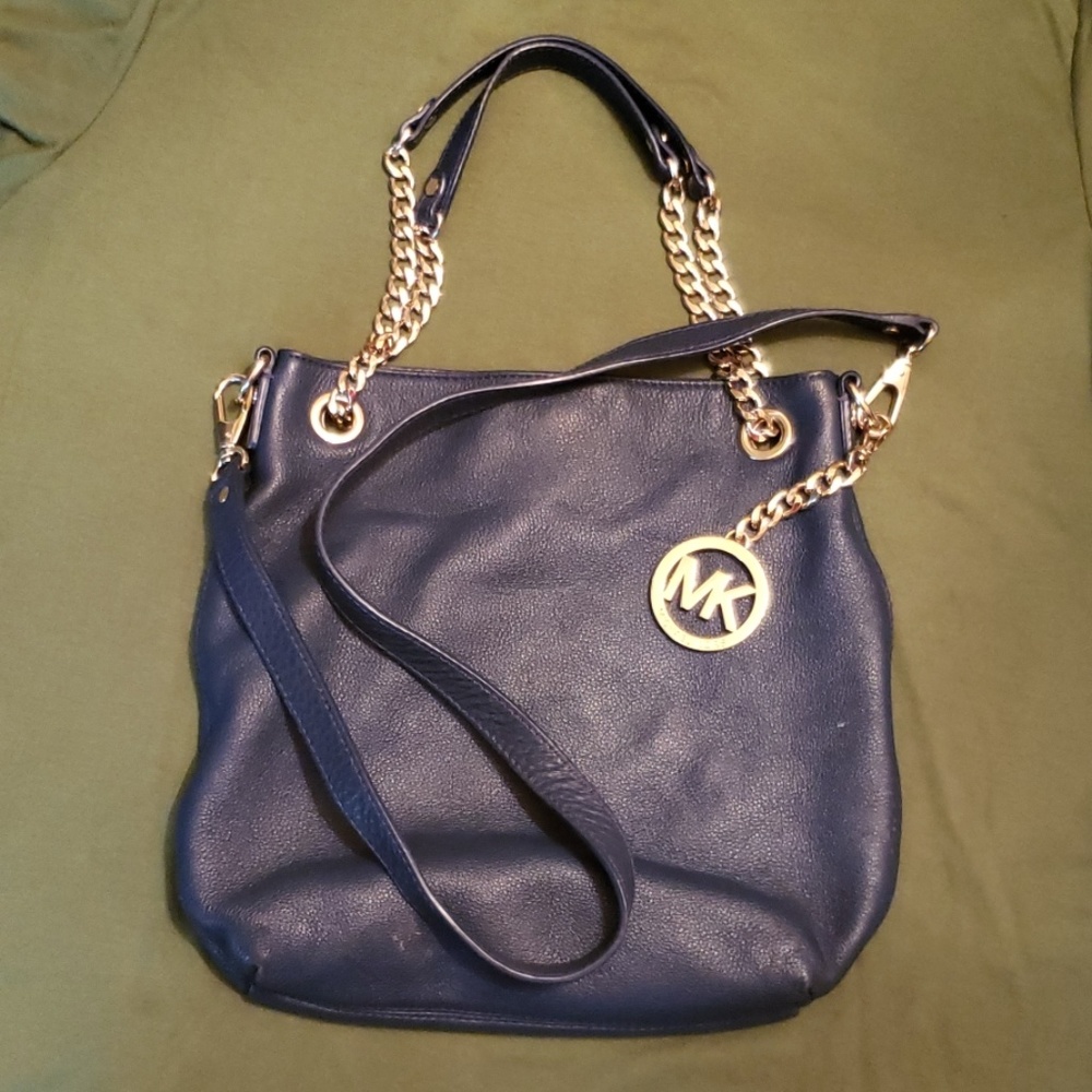 Michael Kors blue leather bag - Picture 1 of 5